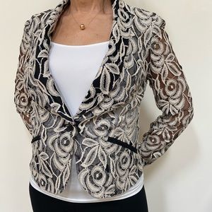 Cream and Black INC Jacket